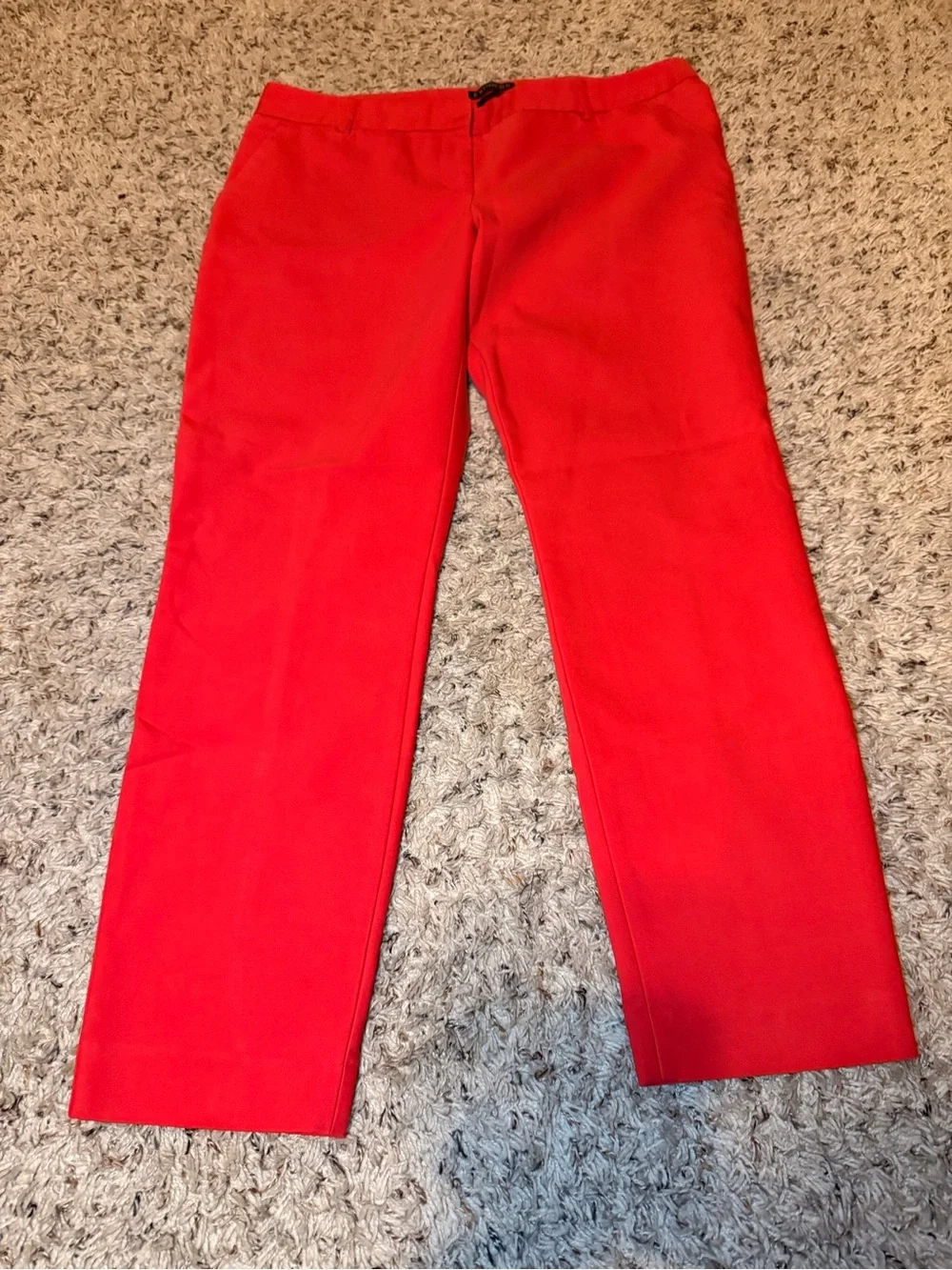 Express Columnist Mid Rise Red Pants 10R - Picture 2 of 9